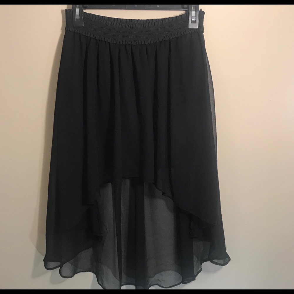 Black High Low Skirt